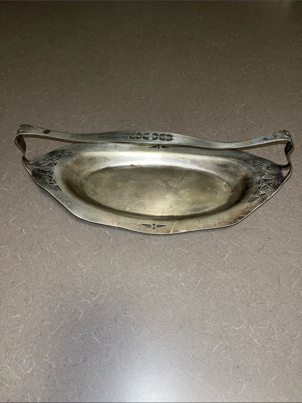 Vtg Silver-EPNS Decorative Serving Dish - Classic Made in England 14”x 6 3/4”